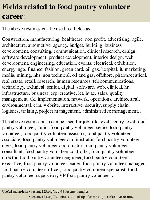 volunteer resume templates