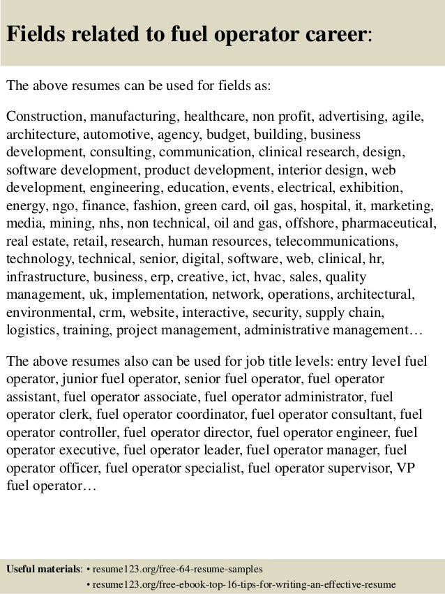 plant operator resumes