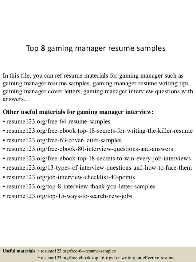 manager skills for resumes