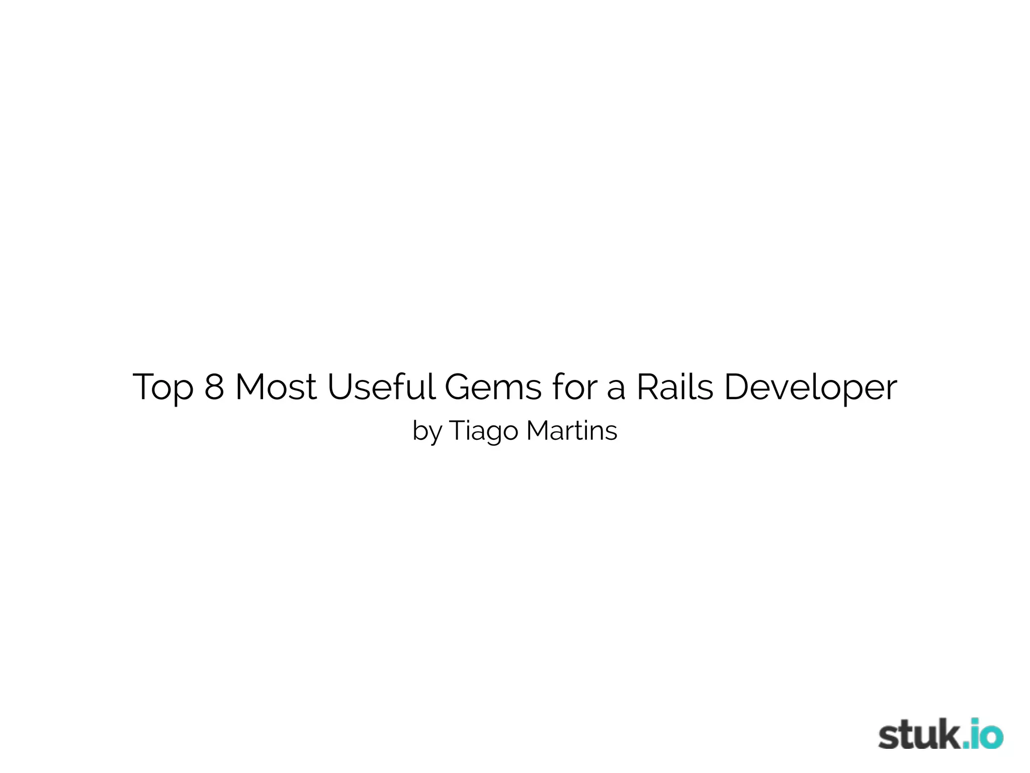 Top 8 Ruby on Rails Gems | PPT