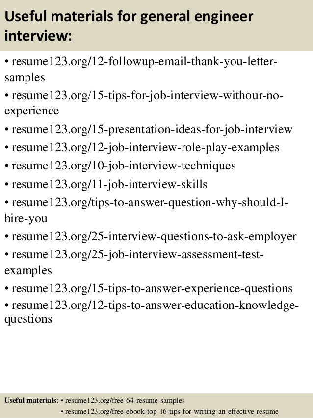 general engineer resume