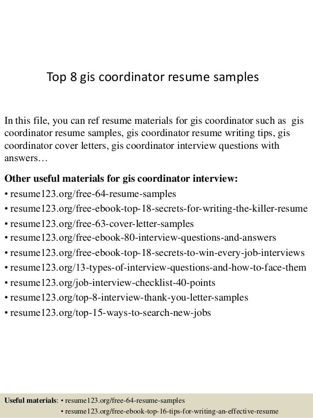gis resume sample
