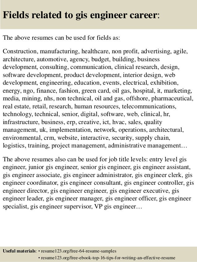 gis analyst resumes