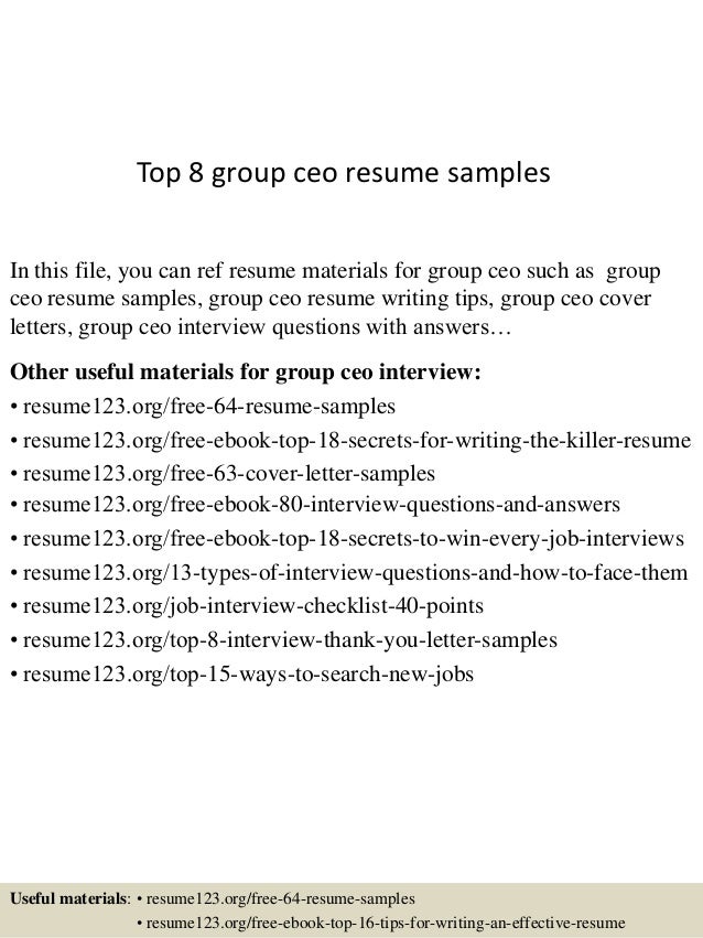 ceo resume