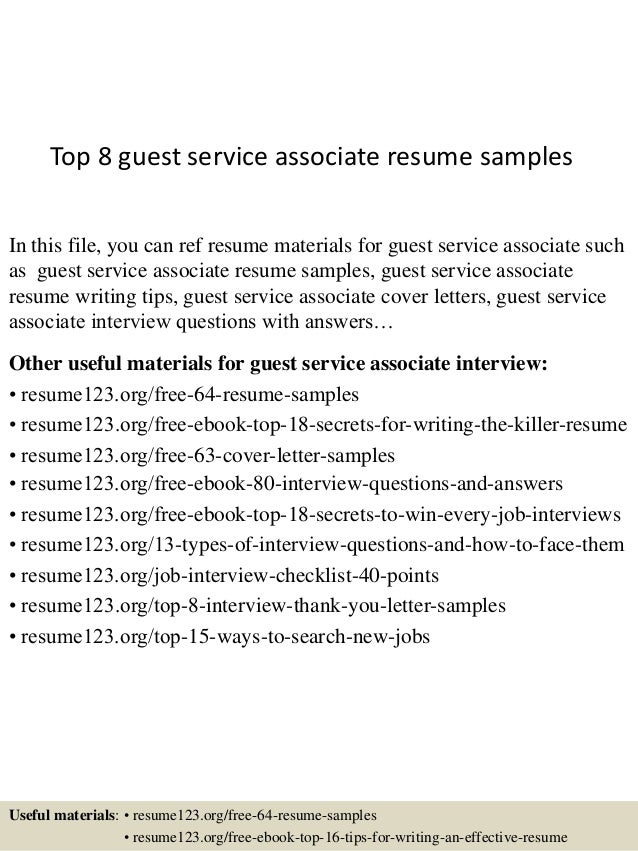 guest services resume