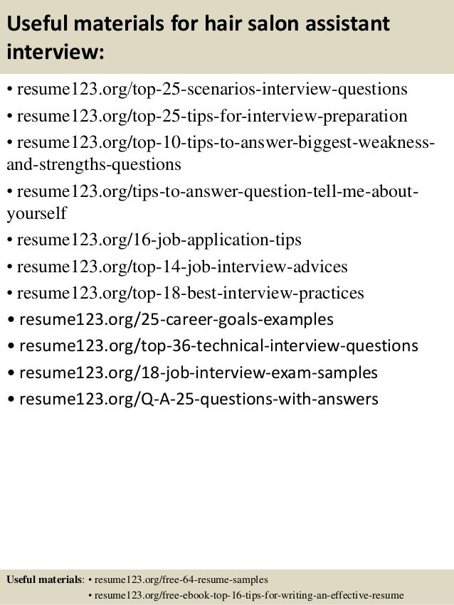 hairdresser resume examples