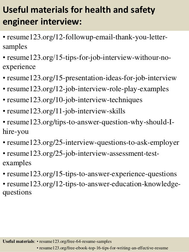 Safety engineer resume models