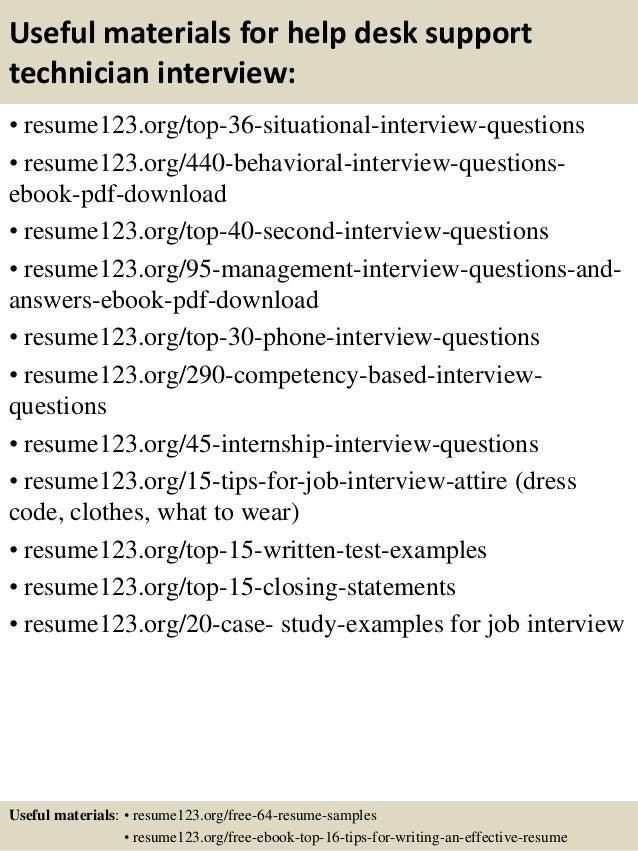 Top 8 Help Desk Support Technician Resume Samples