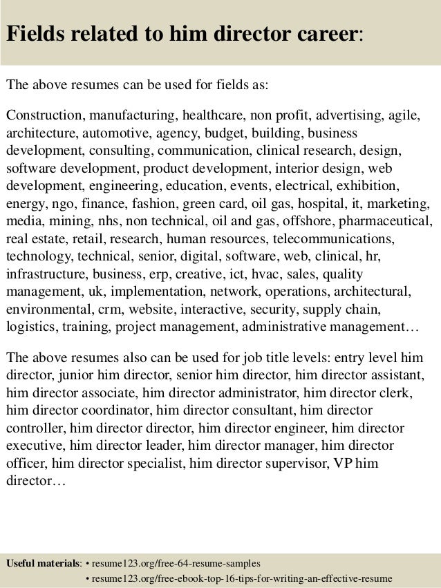 him resumes