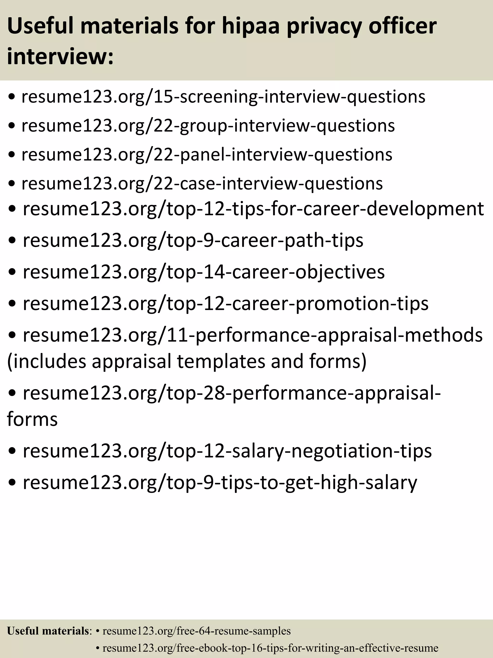 top-8-hipaa-privacy-officer-resume-samples