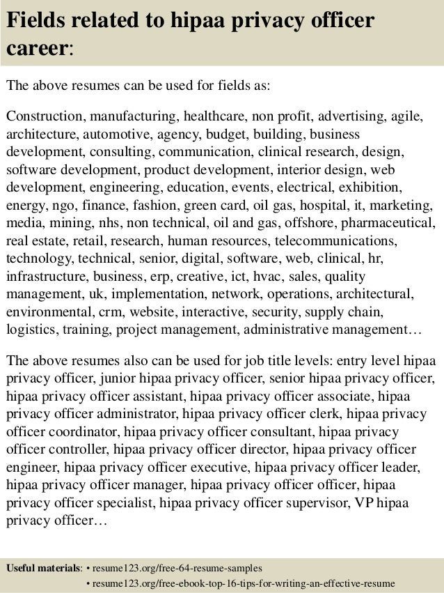 top 8 hipaa privacy officer resume samples automotive finance manager resumes