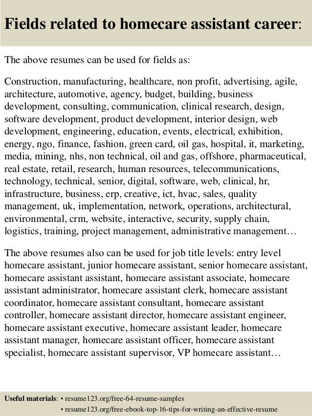 top 8 homecare assistant