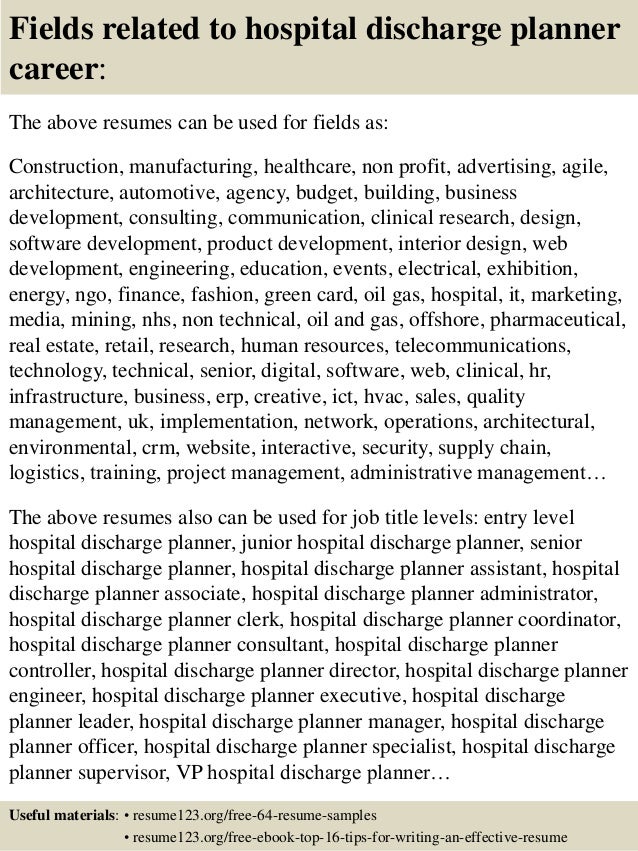top 8 hospital discharge planner resume samples erp implementation resume sample