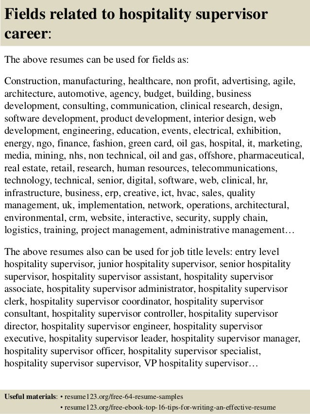hospitality resumes