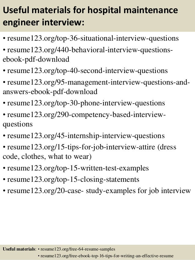 maintenance resume samples