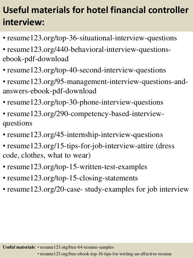 financial controller resume