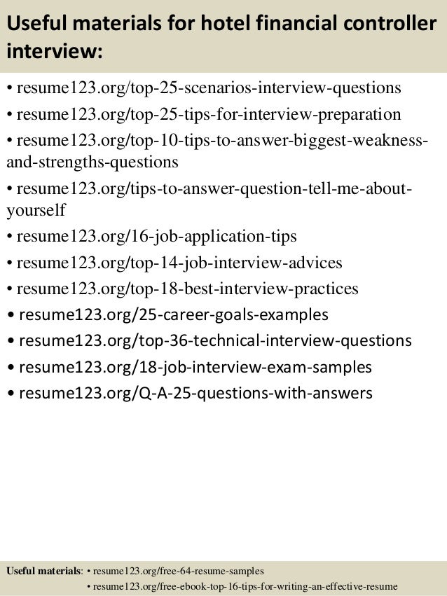 financial controller resume