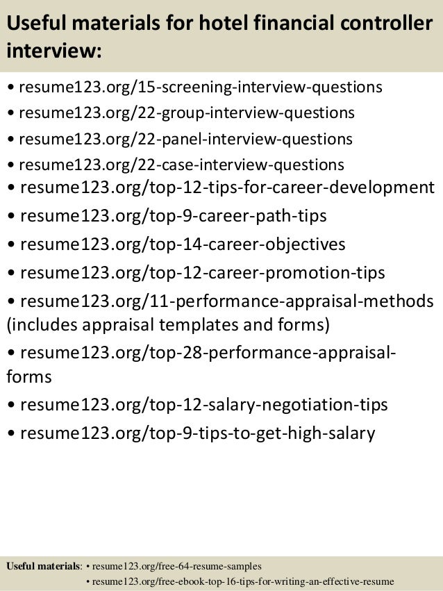 controller resume sample