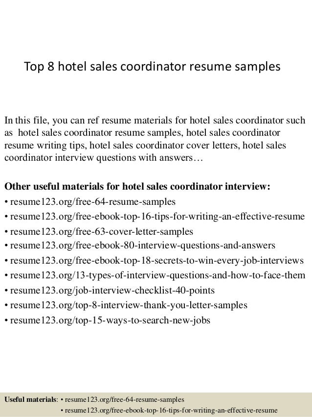 sample sales coordinator cover letter