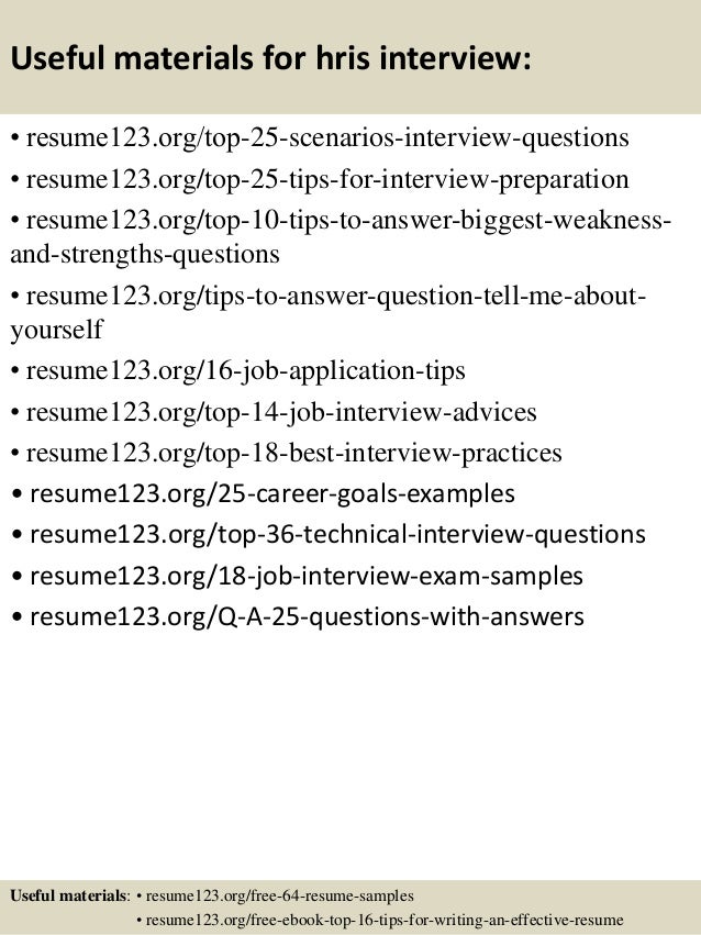 hris resume