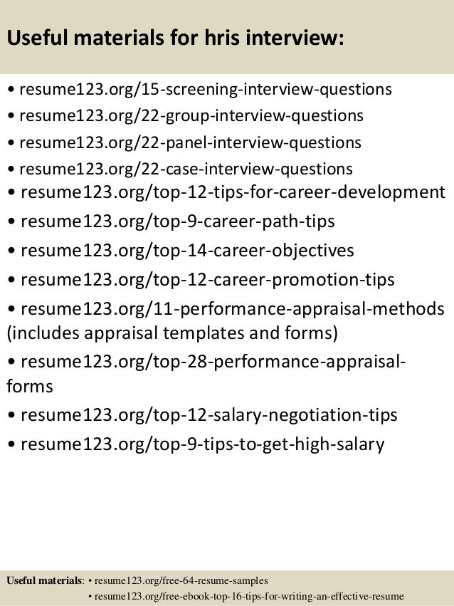 hris resume
