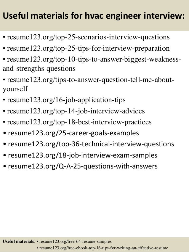 top 8 hvac engineer resume samples hvac sample resumes