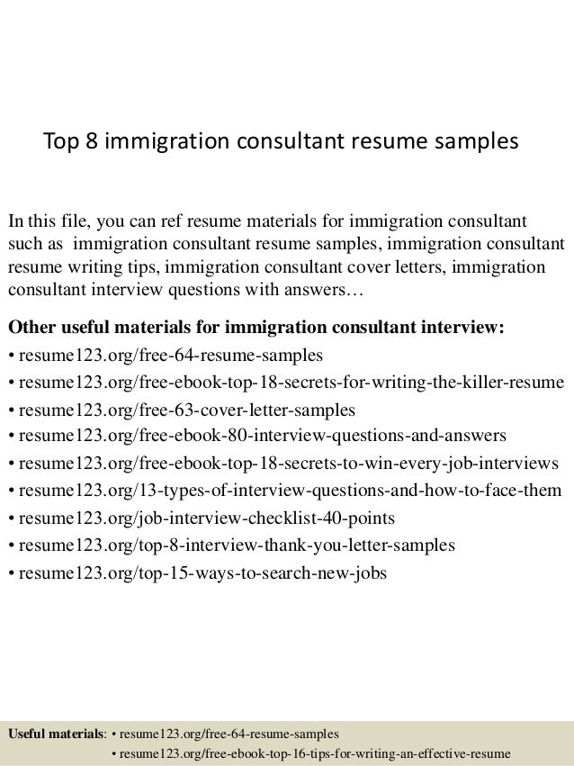 sample consultant resume