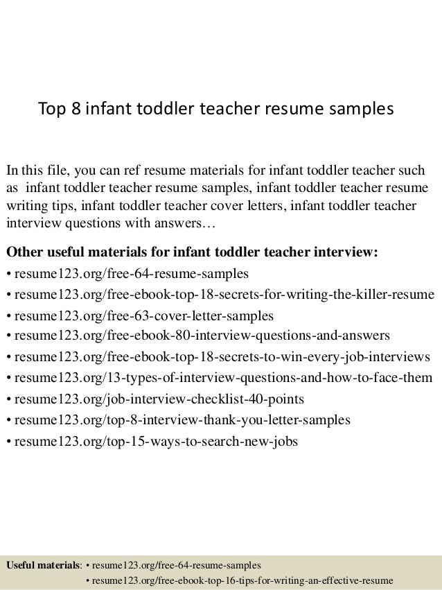 teacher resumes samples free