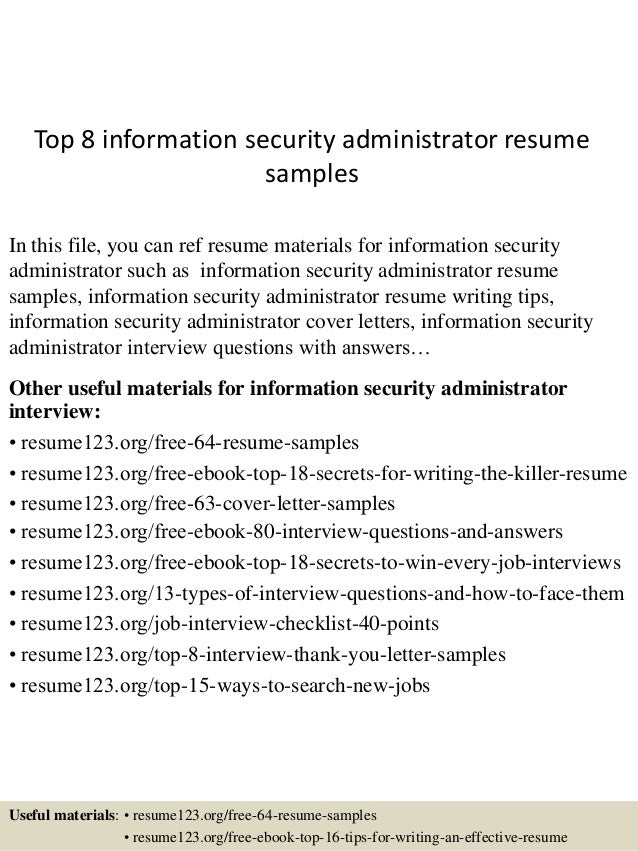 it security resume