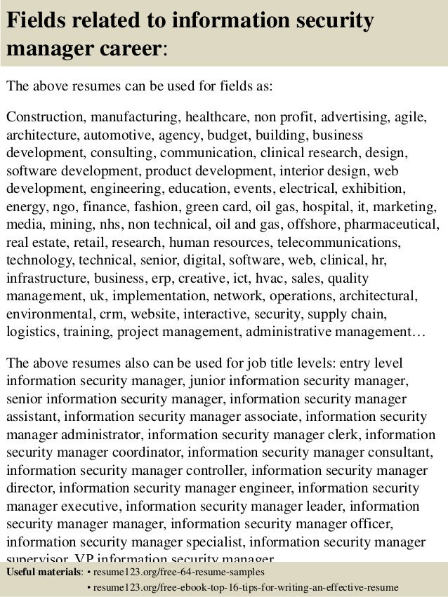 information for a resumes