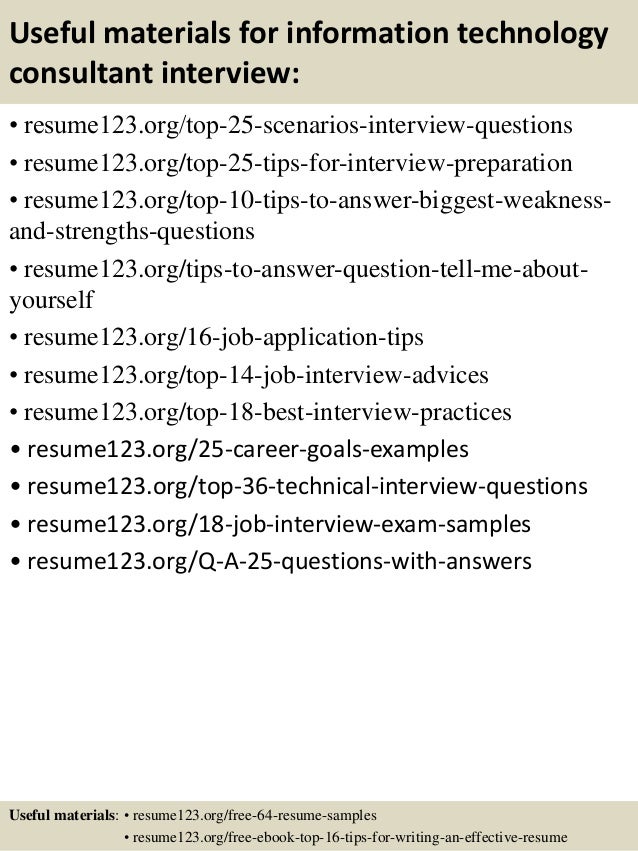 technology consultant resumes