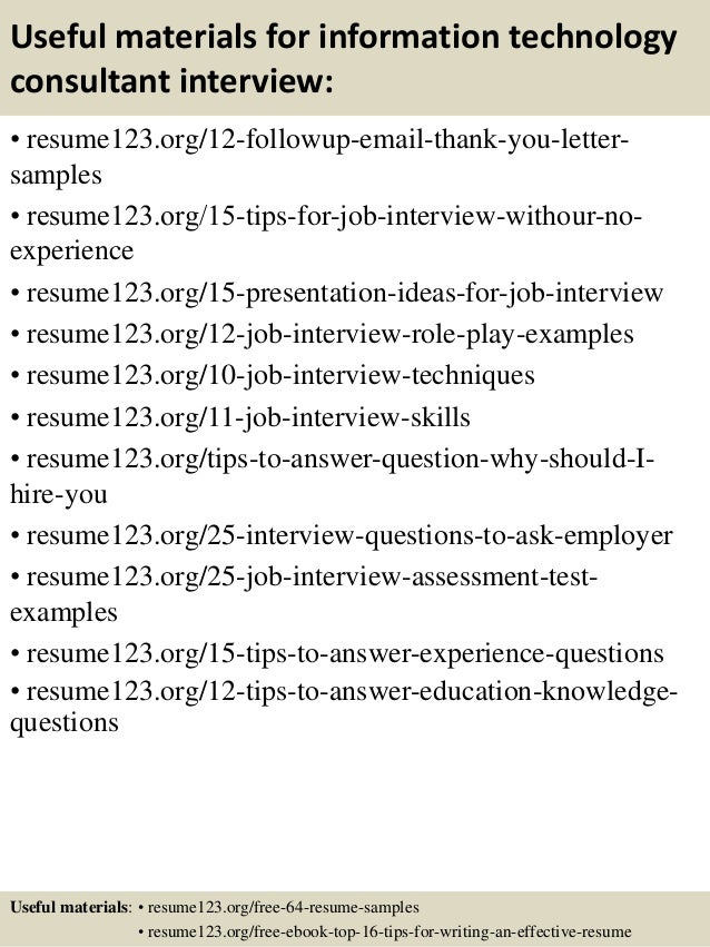 technology consultant resumes