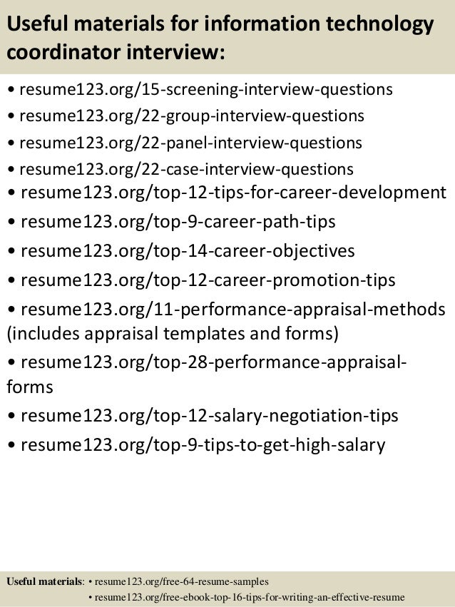 technology coordinator resume