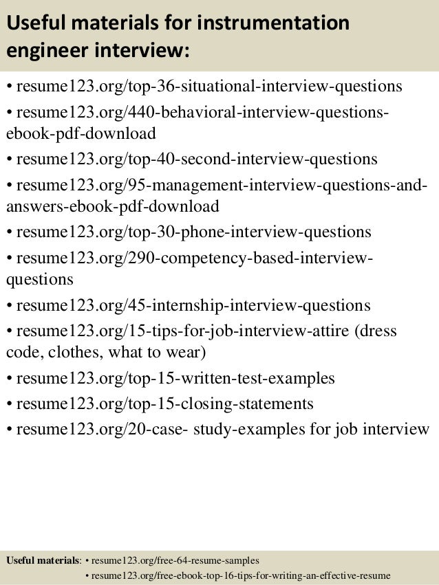 instrument technician resume examples