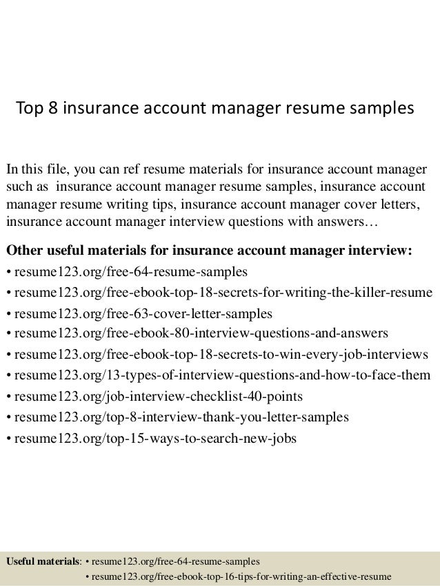 resume account manager