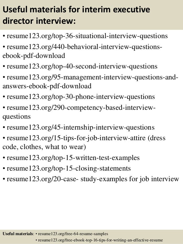 executive director resume samples