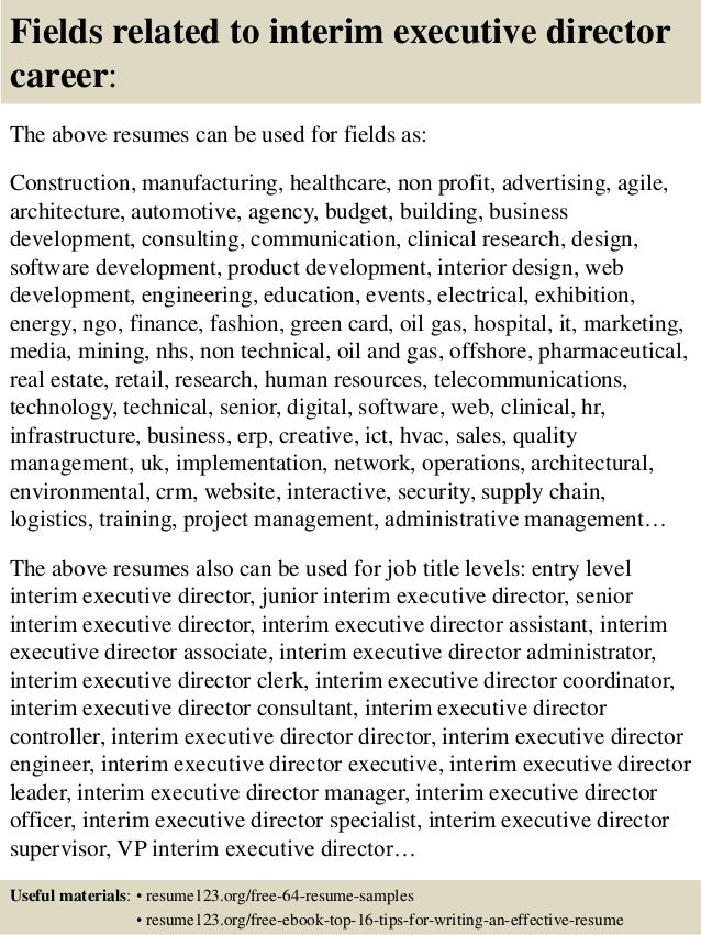 executive director resume