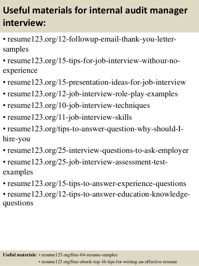 audit manager resumes