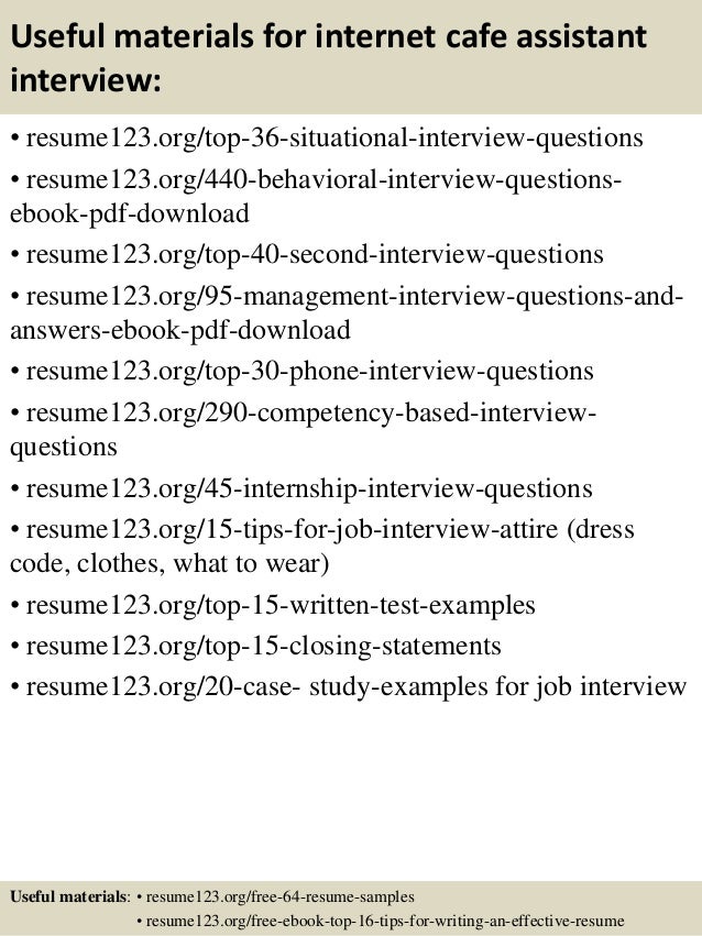 cv for cafe