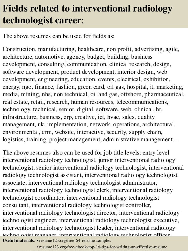rad tech resume