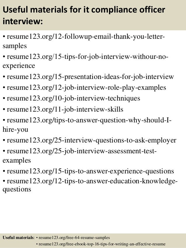 Compliance officer cover letter examples