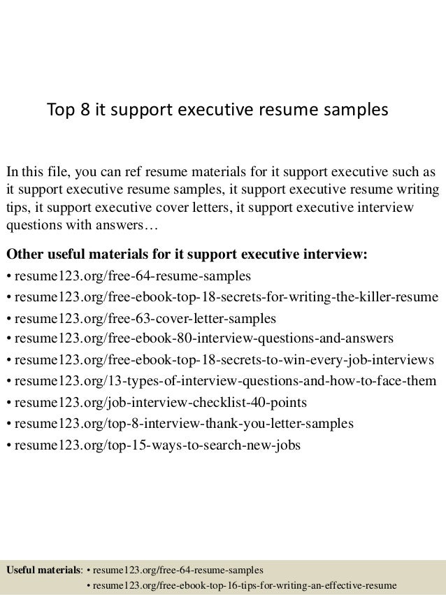 it support resume examples