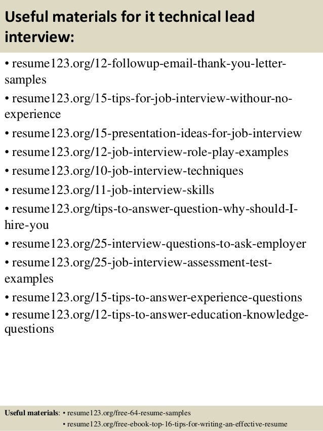 it technical resumes