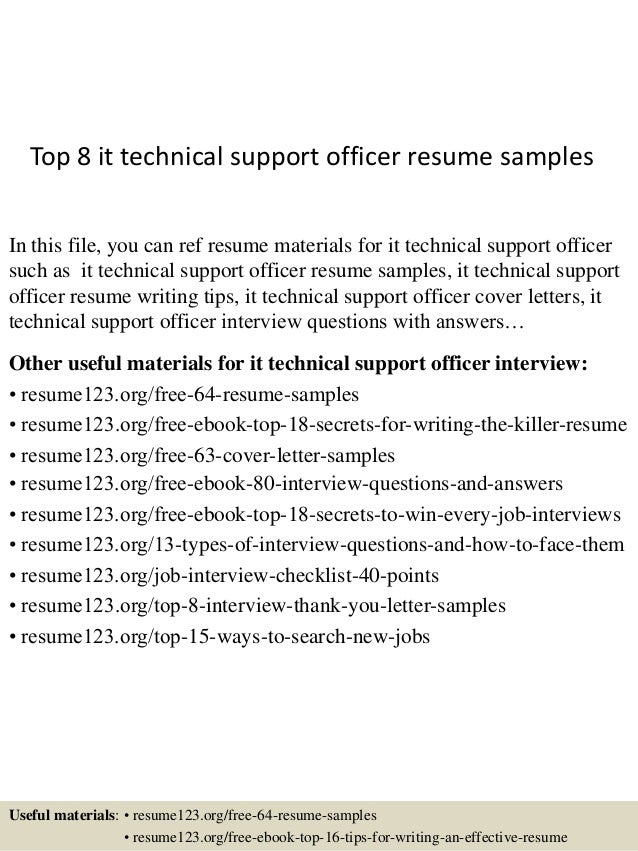 it officer resumes