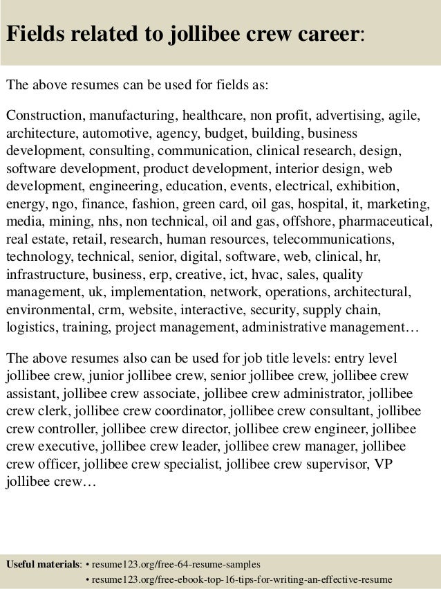 effective resume sample