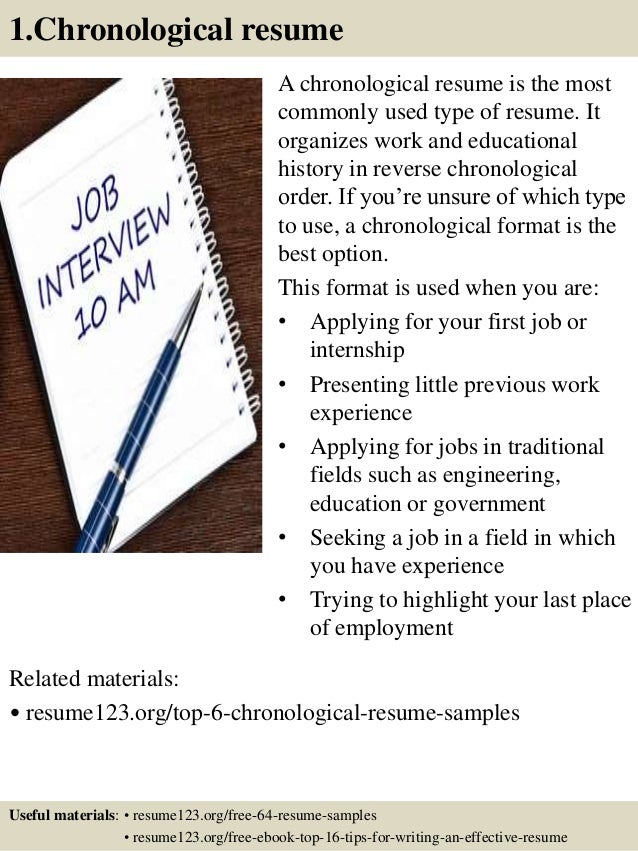 Type of resume samples