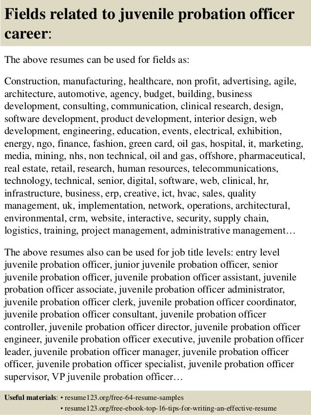 top 8 juvenile probation officer resume samples probation officer resume examples