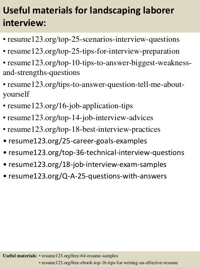 landscaping resume sample