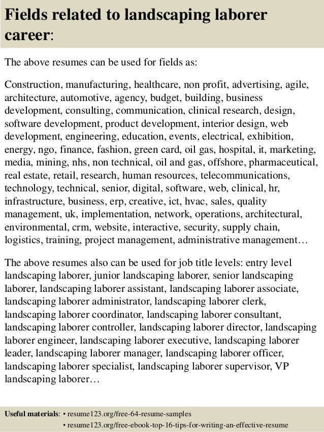labourer resume examples