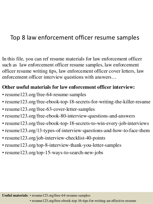 law enforcement resume templates